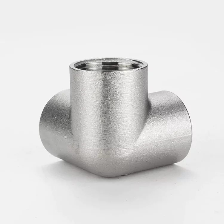 BSP უჟანგავი ფოლადის 3D Tee Pipe Fitting