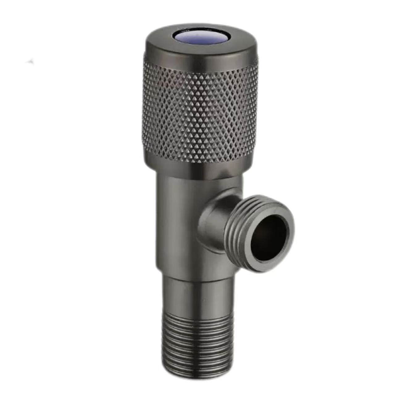 Gunmetal Knurled სახელური უნივერსალური ცხელი და ცივი წყლის შესასვლელი სარქველი