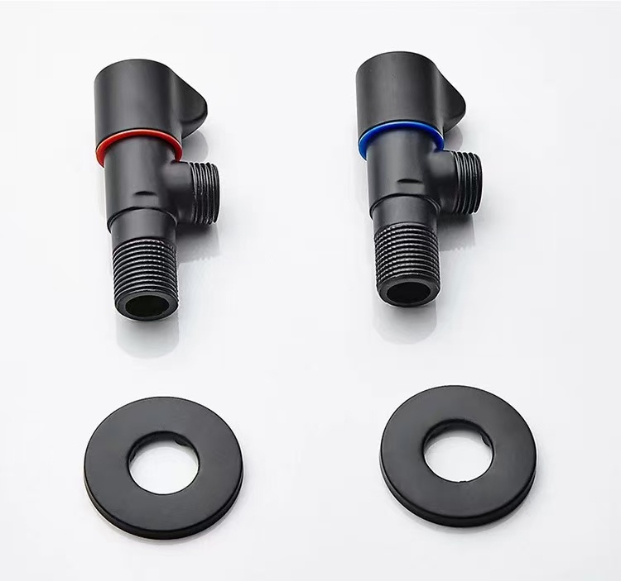 Matte Black Universal Hot and Cold Angle Valve Set