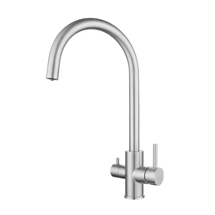 Swan Neck 3-in-1 სამზარეულოს ცხელი და ცივი ონკანი